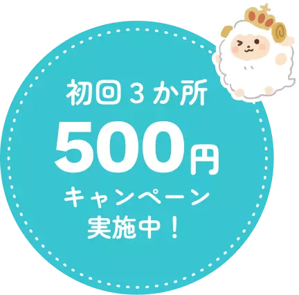 初回3か所500円キャンペーン